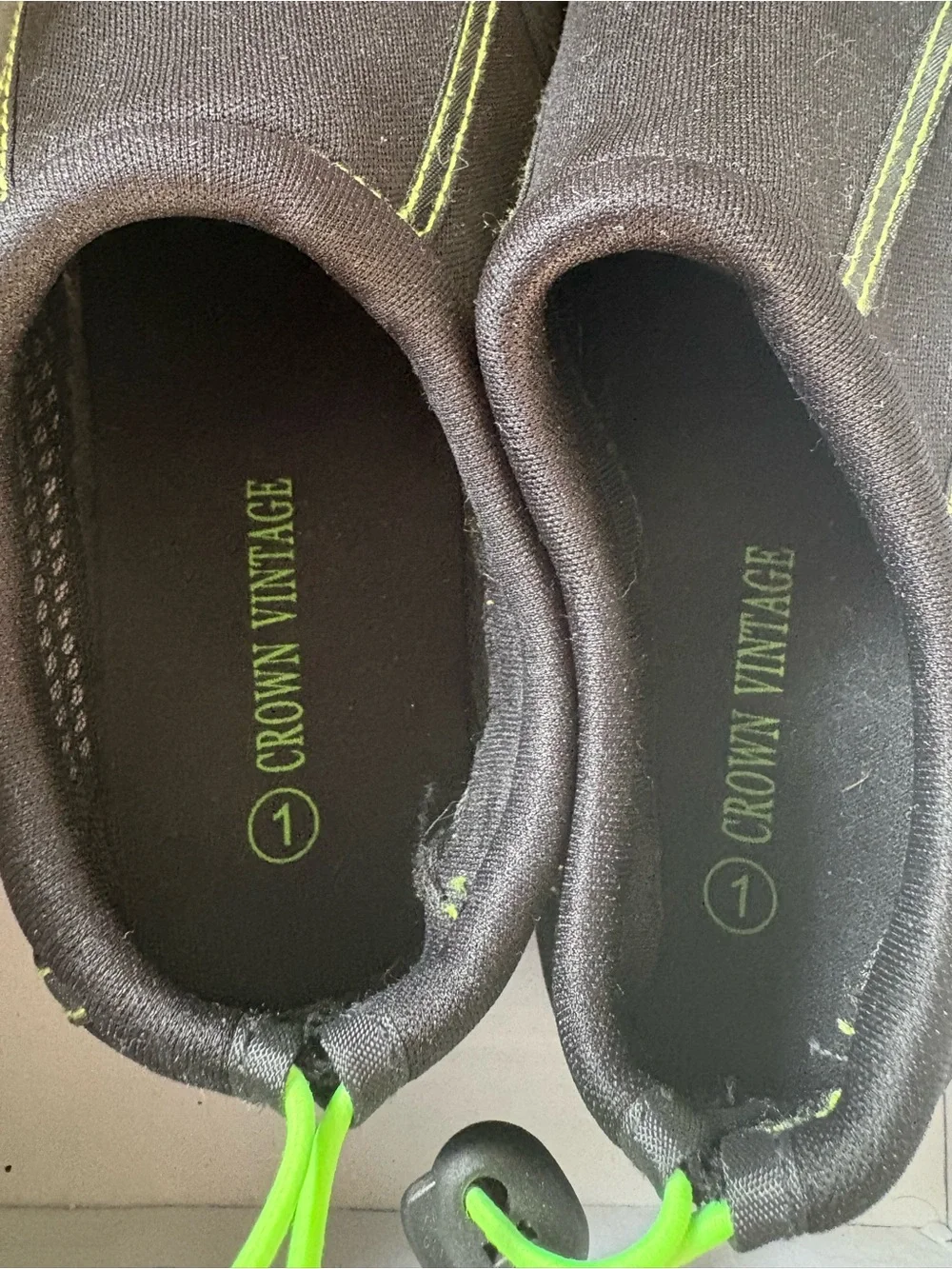New Crown Vintage Kids m Slip-On drawstring Poseidon water shoes little boy sz 1